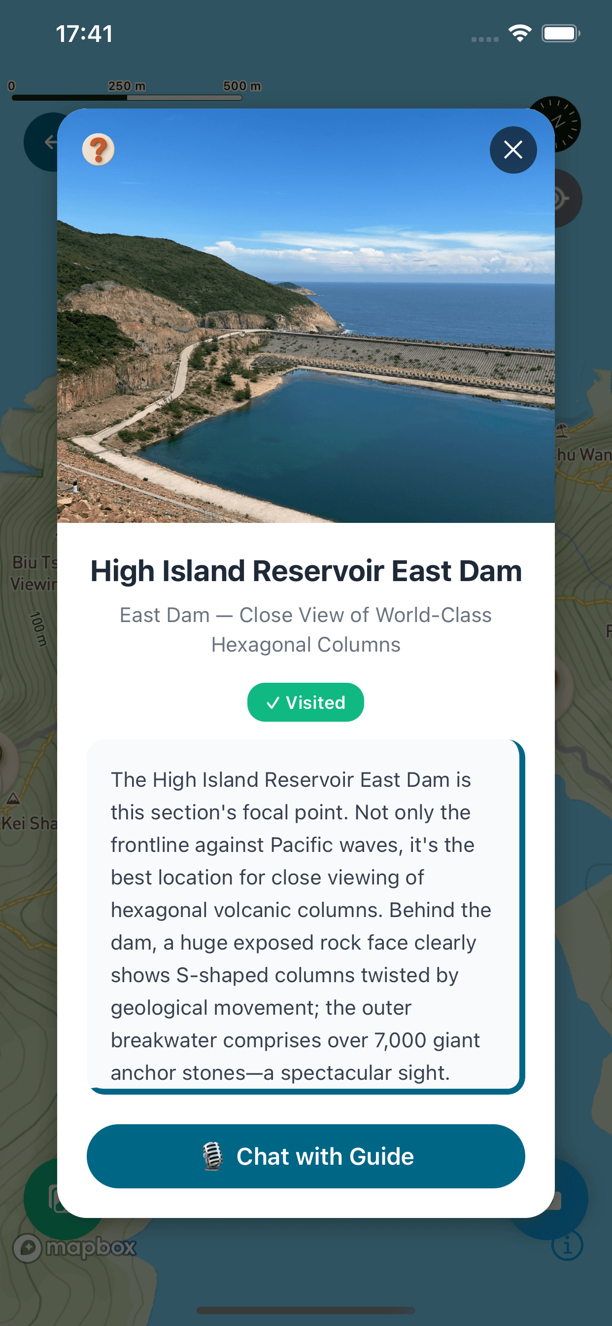 Point of interest detail view for High Island Reservoir East Dam